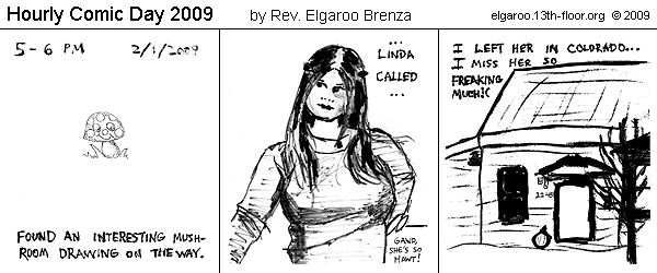 Comic Strip: Hourly Comic Day 2009 by Rev. Elgaroo Brenza 2/1/09 5-6pm