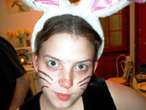 Laura as the White Rabbit @ Matt's Halloween Party, taken by Matt.